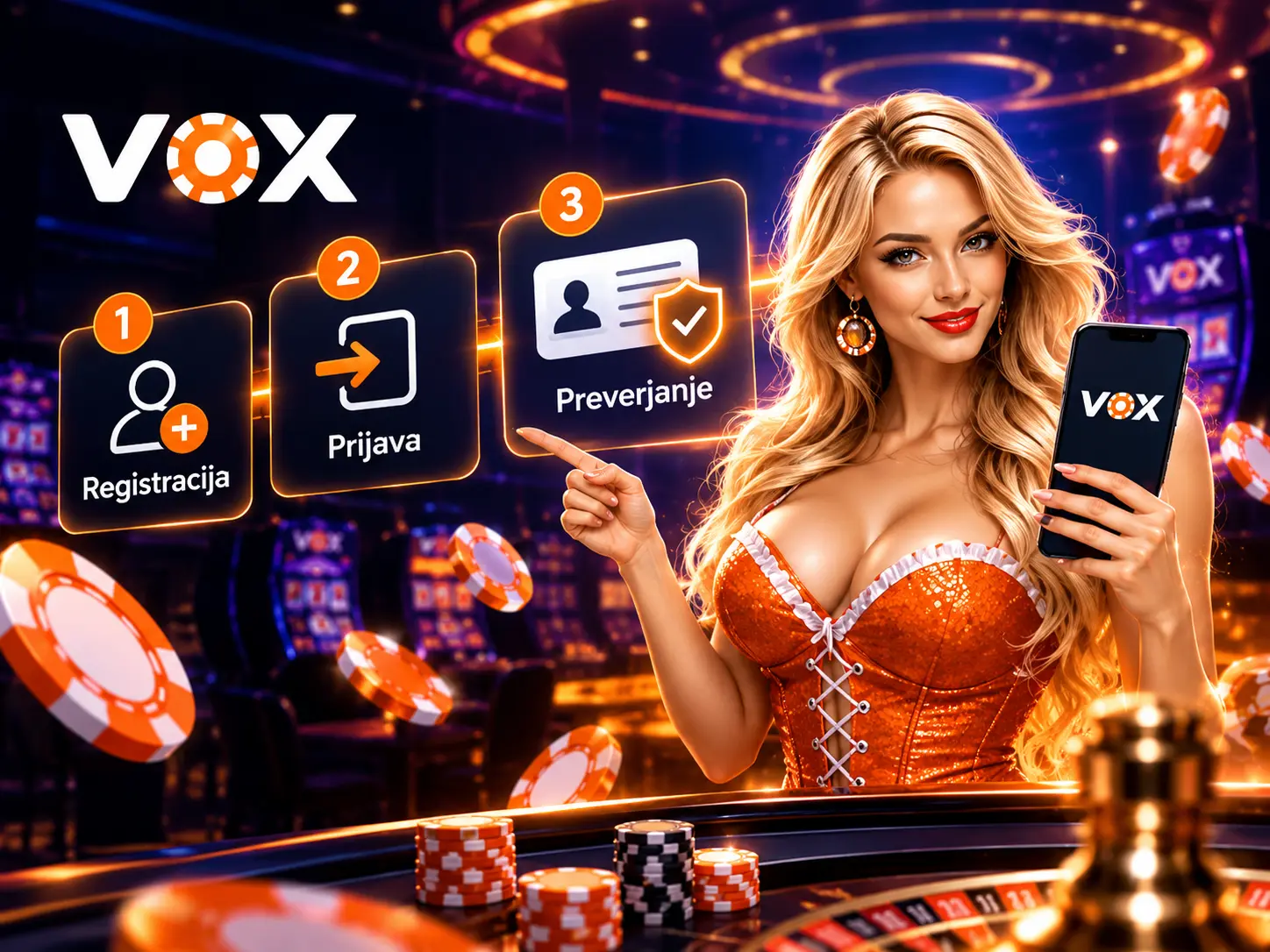 VOX Casino Slovenija registracija in prijava v uporabniški račun